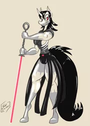 Size: 400x557 | Tagged: safe, artist:saliantsunbreeze, derpibooru import, oc, oc:blondie, unicorn, clothes, costume, halloween, halloween costume, holiday, image, jpeg, looking at you