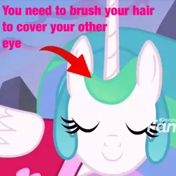 Size: 1438x1438 | Tagged: safe, derpibooru import, edit, edited screencap, screencap, princess celestia, alicorn, pony, between dark and dawn, season 9, spoiler:s09, clothes, cute, ears, eyelashes, eyes closed, flowing mane, happy, hawaiian shirt, horn, image, jpeg, shirt, sideburns