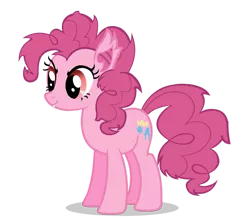 Size: 958x835 | Tagged: safe, artist:jakeneutron, derpibooru import, pinkie pie, bat, bat pony, pony, vampire, vampony, bat ponified, bat wings, cutie mark, fangs, female, image, mare, png, race swap, shadow, simple background, smiling, transparent background, wings