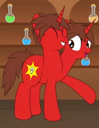 Size: 442x566 | Tagged: safe, artist:mlpconjoinment, derpibooru import, edit, oc, oc:note flash, unofficial characters only, pony, unicorn, clone, conjoined, conjoined twins, eyes closed, grin, image, male, multiple heads, open mouth, open smile, png, smiling, two heads, two heads are better than one