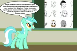 Size: 887x588 | Tagged: safe, derpibooru import, lyra heartstrings, pony, unicorn, exploitable meme, female, human studies101 with lyra, image, mare, meme, open mouth, png, show accurate, solo, speech bubble, talking, wojak