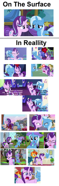 Size: 1088x3384 | Tagged: safe, artist:thegreatguy2000, derpibooru import, starlight glimmer, sunburst, trixie, image, png