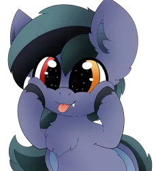 Size: 2742x3000 | Tagged: safe, artist:pegamutt, derpibooru import, oc, oc:scrimmy, unofficial characters only, bat pony, pony, :p, bat pony oc, bat wings, commission, cute, fangs, heterochromia, image, male, ocbetes, png, simple background, solo, stallion, tongue out, transparent background, wings, ych result