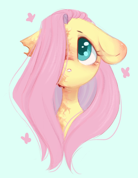 Size: 837x1073 | Tagged: semi-grimdark, artist:melodylibris, derpibooru import, fluttershy, pegasus, pony, blood, female, image, mare, open mouth, png, simple background, solo