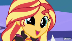 Size: 640x360 | Tagged: safe, derpibooru import, screencap, pinkie pie, snails, spike, spike the regular dog, sunset shimmer, dog, equestria girls, equestria girls series, wake up!, spoiler:eqg series (season 2), animated, eyes closed, female, geode of empathy, geode of sugar bombs, gif, gifs.com, grin, image, magical geodes, male, music festival outfit, nose in the air, open mouth, open smile, running, smiling, wake up!: pinkie pie