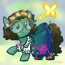 Size: 2048x2048 | Tagged: safe, artist:pfeffaroo, derpibooru import, ponified, earth pony, pony, encanto, image, jpeg, mirabel madrigal, solo