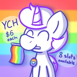 Size: 800x800 | Tagged: safe, derpibooru import, alicorn, earth pony, pegasus, pony, unicorn, commission, image, png, pride, pride flag, pride month, pride ponies, solo, your character here