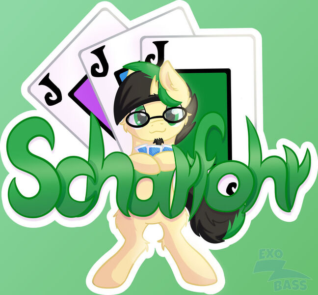 Size: 1024x948 | Tagged: safe, artist:exobass, derpibooru import, oc, changeling, bagde, card, changeling oc, conbadge, glasses, image, joker, jpeg