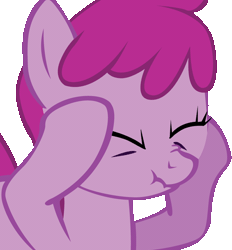 Size: 822x884 | Tagged: safe, artist:ocarina0ftimelord, derpibooru import, berry punch, berryshine, earth pony, pony, animated, barely animated, berry scrunch, eyes closed, gif, image, reaction image, scrunchy face, simple background, transparent background, vector, vibrating