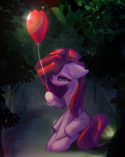 Size: 1276x1596 | Tagged: safe, artist:rainsketch, derpibooru import, pinkie pie, earth pony, balloon, cute, cuteamena, image, pinkamena diane pie, png, solo