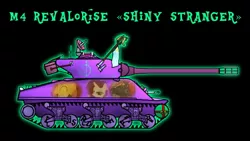 Size: 1536x864 | Tagged: safe, derpibooru import, fluttershy, rarity, unicorn, fallout equestria, image, jpeg, ministry of image, side view, tank (vehicle), world of tanks