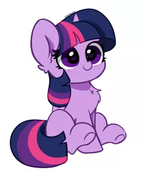 Size: 3053x3603 | Tagged: safe, artist:kittyrosie, derpibooru import, twilight sparkle, twilight sparkle (alicorn), alicorn, pony, blushing, chest fluff, cute, female, heart, heart eyes, high res, image, mare, png, signature, simple background, sitting, smiling, solo, twiabetes, white background, wingding eyes