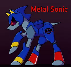 Size: 2048x1924 | Tagged: safe, artist:cloudthecat3, derpibooru import, ponified, pony, robot, robot pony, image, jpeg, metal sonic, solo, sonic the hedgehog, sonic the hedgehog (series)