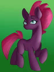 Size: 6000x8000 | Tagged: safe, artist:chedx, artist:jbond, color edit, derpibooru import, edit, fizzlepop berrytwist, tempest shadow, pony, unicorn, absurd resolution, broken horn, colored, female, full body, gradient background, happy, hooves, horn, image, lineart, looking up, mare, painting, png, raised hoof, raised leg, smiling, solo, trotting