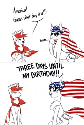 Size: 469x703 | Tagged: safe, derpibooru import, ponified, pony, american independence day, canada, canada day, image, independence day, nation ponies, png, sunglasses, text, united states