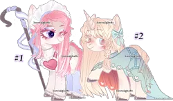 Size: 674x397 | Tagged: safe, artist:kawaiighetto, derpibooru import, oc, unofficial characters only, pony, unicorn, clothes, dress, eyelashes, female, horn, image, looking back, mare, one eye closed, png, raised hoof, see-through, simple background, smiling, staff, transparent background, unicorn oc, unshorn fetlocks, wink