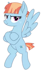 Size: 1428x2391 | Tagged: safe, artist:starshade, artist:twilyisbestpone, derpibooru import, windy whistles, pegasus, pony, base used, crossed hooves, determined, determined smile, female, flying, image, looking at you, mare, png, simple background, smiling, smiling at you, smirk, solo, spread wings, transparent background, wings
