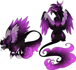 Size: 1280x1188 | Tagged: safe, artist:velnyx, derpibooru import, oc, oc:onyx, kirin, winged kirin, image, png, simple background, solo, transparent background