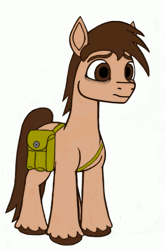 Size: 533x810 | Tagged: safe, artist:dsb71013, derpibooru import, oc, oc:night cap, unofficial characters only, earth pony, pony, animated, bag, ear twitch, g5, gif, image, male, simple background, solo, stallion, unshorn fetlocks