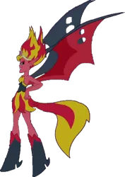 Size: 386x546 | Tagged: safe, artist:pascalmulokozi2, derpibooru import, edit, edited screencap, screencap, sunset shimmer, demon, equestria girls, equestria girls (movie), background removed, big crown thingy, element of magic, female, image, jewelry, png, regalia, simple background, solo, sunset satan, transparent background, wings