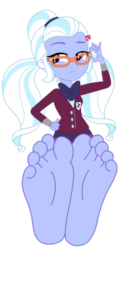 Size: 2900x6900 | Tagged: safe, artist:marcorulezzz, derpibooru import, sugarcoat, equestria girls, friendship games, absurd resolution, barefoot, base, base used, bowtie, clothes, crystal prep academy uniform, feet, female, fetish, foot fetish, foot focus, hairclip, image, plaid skirt, pleated skirt, png, school uniform, simple background, skirt, soles, solo, sunglasses, toes, transparent background, vector