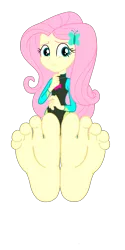 Size: 2000x4000 | Tagged: safe, artist:marcorulezzz, derpibooru import, fluttershy, equestria girls, equestria girls series, forgotten friendship, barefoot, base, base used, clothes, feet, fetish, flutterfeet, fluttershy's wetsuit, foot fetish, foot focus, image, png, simple background, soles, solo, swimsuit, toes, transparent background, vector, wetsuit