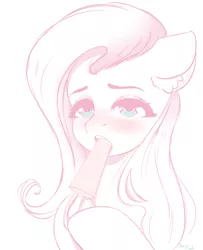 Size: 3000x3700 | Tagged: suggestive, artist:rise_of_evil_69, derpibooru import, fluttershy, pegasus, pony, blushing, cute, eating, female, food, herbivore, high res, ice cream, image, looking at you, mare, png, shyabetes, simple background, sketch, smiling, smiling at you, solo, tongue out
