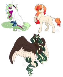 Size: 6370x7787 | Tagged: safe, artist:paliona, derpibooru import, oc, unofficial characters only, pegasus, pony, unicorn, absurd resolution, female, image, mare, png, simple background, transparent background