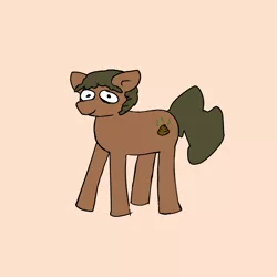 Size: 1300x1300 | Tagged: safe, artist:potatoconnoisseur, derpibooru import, oc, oc:smelly bigshit, unofficial characters only, earth pony, pony, derpibooru exclusive, image, male, png, simple background, solo, stallion, teenager