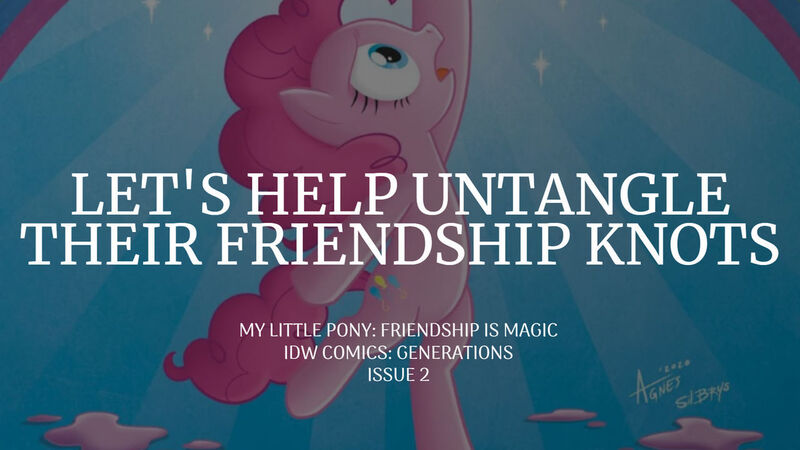 Size: 1280x720 | Tagged: safe, derpibooru import, edit, editor:quoterific, idw, pinkie pie, earth pony, pony, bipedal, female, generations, image, jpeg, mare, open mouth, signature, solo, text