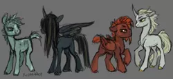 Size: 1126x517 | Tagged: safe, artist:purple-blep, derpibooru import, oc, alicorn, earth pony, pegasus, pony, unicorn, apocalypse ponies, female, image, mare, png