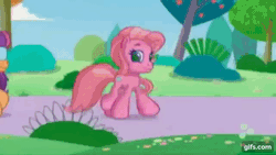 Size: 640x360 | Tagged: safe, derpibooru import, cheerilee (g3), pinkie pie (g3), rainbow dash (g3), scootaloo (g3), starsong, sweetie belle (g3), toola roola, animated, blindfold, g3.5, gif, image