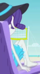 Size: 564x1023 | Tagged: safe, derpibooru import, screencap, rarity, equestria girls, equestria girls series, forgotten friendship, barefoot, clothes, cropped, feet, hat, image, png, swimsuit