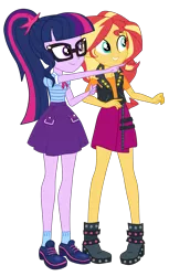 Size: 2581x3758 | Tagged: safe, artist:gmaplay, derpibooru import, sci-twi, sunset shimmer, twilight sparkle, equestria girls, equestria girls series, rollercoaster of friendship, image, png, simple background, transparent background