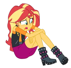 Size: 2100x2016 | Tagged: safe, artist:gmaplay, derpibooru import, sunset shimmer, equestria girls, equestria girls series, forgotten friendship, image, png, simple background, solo, sunset shimmer is not amused, transparent background, unamused
