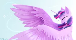 Size: 9448x4961 | Tagged: safe, artist:muffinkarton, derpibooru import, twilight sparkle, twilight sparkle (alicorn), alicorn, pony, 2020, absurd file size, absurd resolution, crying, ear fluff, eyes closed, female, image, large wings, laughing, mare, old art, png, profile, solo, tears of joy, tears of laughter, teary eyes, wind, wings