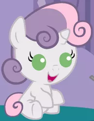 Size: 1920x2480 | Tagged: safe, artist:beavernator, derpibooru import, edit, sweetie belle, pony, unicorn, baby, baby belle, baby pony, cropped, cute, diasweetes, female, filly, foal, image, jpeg, open mouth, open smile, smiling, solo, younger