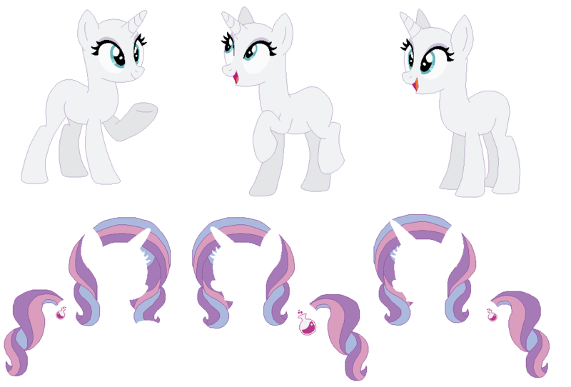 Size: 1114x755 | Tagged: safe, artist:4swords4ever, artist:selenaede, derpibooru import, potion nova, pony, unicorn, my little pony: pony life, base, g4, g4.5 to g4, generation leap, image, open mouth, png, raised hoof, simple background, smiling, white background