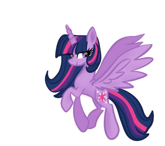 Size: 738x653 | Tagged: safe, artist:alicedrawing13, derpibooru import, twilight sparkle, twilight sparkle (alicorn), alicorn, pony, female, flying, horn, image, jpeg, mare, simple background, solo, spread wings, white background, wings