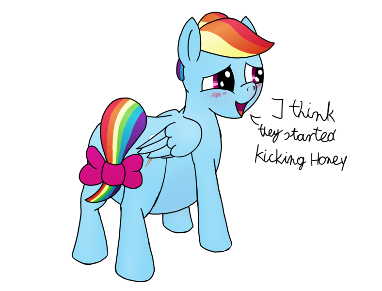 Size: 1345x1024 | Tagged: safe, artist:frilanka, derpibooru import, rainbow dash, pegasus, pony, belly, big belly, blushing, bow, cute, dialogue, female, image, mare, png, preggo dash, pregnant, simple background, solo, tail, tail bow, text, transparent background, wings