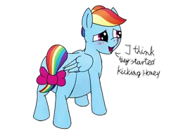 Size: 1345x1024 | Tagged: safe, artist:frilanka, derpibooru import, rainbow dash, pegasus, pony, belly, big belly, blushing, bow, cute, dialogue, female, image, mare, png, preggo dash, pregnant, simple background, solo, tail, tail bow, text, transparent background, wings