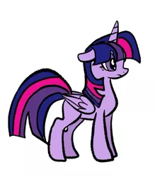 Size: 480x549 | Tagged: safe, artist:alicedrawing13, derpibooru import, twilight sparkle, twilight sparkle (alicorn), alicorn, pony, female, folded wings, horn, image, jpeg, mare, simple background, solo, white background, wings