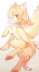 Size: 1080x2001 | Tagged: safe, artist:dreamsugar, derpibooru import, oc, oc:dreamsugar, unofficial characters only, pegasus, image, jpeg, looking at you, pegasus oc, simple background, solo, wings