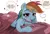 Size: 2436x1666 | Tagged: suggestive, artist:_ton618_, derpibooru import, rainbow dash, ponified, pony, bed, blanket, blushing, drawthread, image, looking at you, pillow, png, sweat, talking