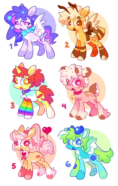 Size: 1303x2048 | Tagged: safe, artist:swirlseypop, derpibooru import, oc, unofficial characters only, pegasus, pony, unicorn, balloon, bell, bowtie, cat bell, clothes, collar, heart, horn, image, jpeg, pegasus oc, simple background, spread wings, unicorn oc, white background, wings