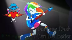 Size: 1920x1080 | Tagged: safe, derpibooru import, edit, edited screencap, screencap, applejack, fluttershy, pinkie pie, rainbow dash, rarity, sunset shimmer, twilight sparkle, equestria girls, rainbow rocks, avril lavigne, clothes, drums, image, jpeg, lip sync, musical instrument, rock, shorts, youtube link