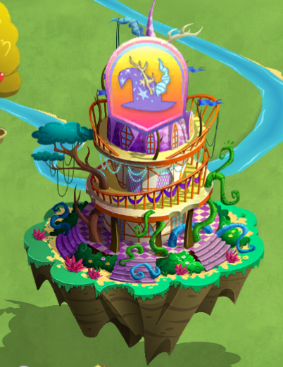 Size: 402x522 | Tagged: safe, derpibooru import, official, floating island, gameloft, image, implied discord, implied trixie, no pony, png, ponyville town hall, the anonymous campsite