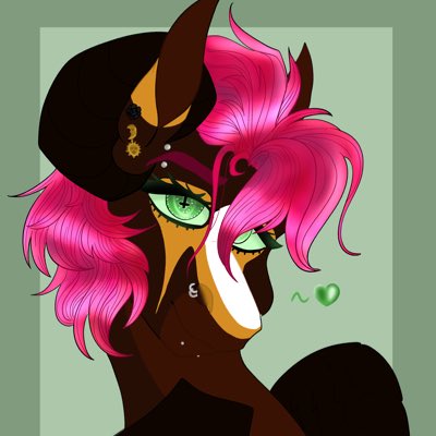 Size: 400x400 | Tagged: safe, artist:inisealga, derpibooru import, oc, oc:cherry fuse, unofficial characters only, pony, succubus, succubus pony, abstract background, bust, coat markings, colored pupils, facial markings, female, folded wings, heart, image, jpeg, mare, piercing, portrait, solo, wings