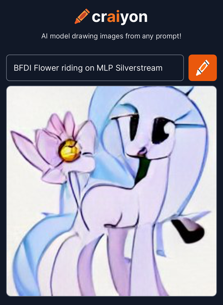 Size: 1162x1588 | Tagged: safe, craiyon, dall·e mini, derpibooru import, machine learning generated, silverstream, classical hippogriff, hippogriff, battle for dream island, flower, flower (battle for dream island), image, png, riding