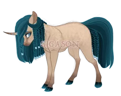 Size: 2900x2300 | Tagged: safe, artist:gigason, derpibooru import, oc, oc:cyperus, pony, unicorn, female, image, mare, obtrusive watermark, offspring, parent:somnambula, parent:stygian, png, simple background, solo, transparent background, watermark